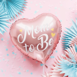 Hjerte Mom To Be Folieballon Lyserød