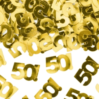 50 Års Konfetti Guld
