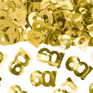 60 Års Konfetti Guld
