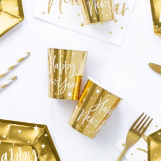 Happy New Year Papkrus Guld