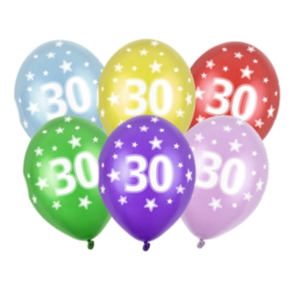 30 Års Balloner Farvemix