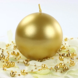 Kuglelys Metallisk Guld