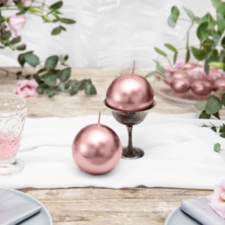 Kuglelys Metallisk Rosa