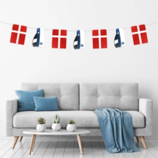 Student Flagguirlande Blå