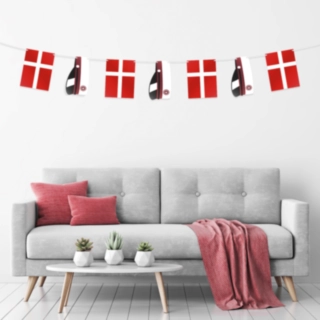 Student Flagguirlande Rød