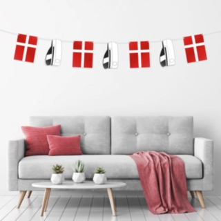 Student Flagguirlande Hvid